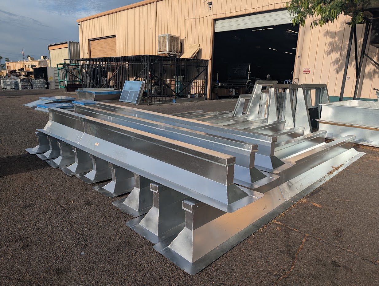 Galvanized equipment support rails
