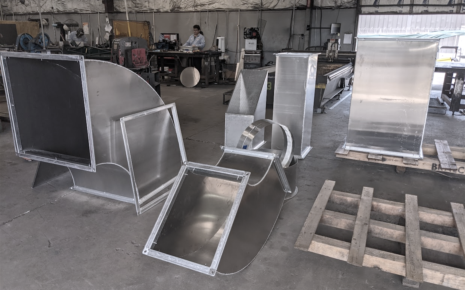 Welded aluminum duct and fittings